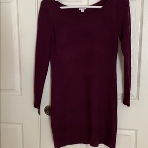 Plum Sweater Dress. It looks cute with  leggings